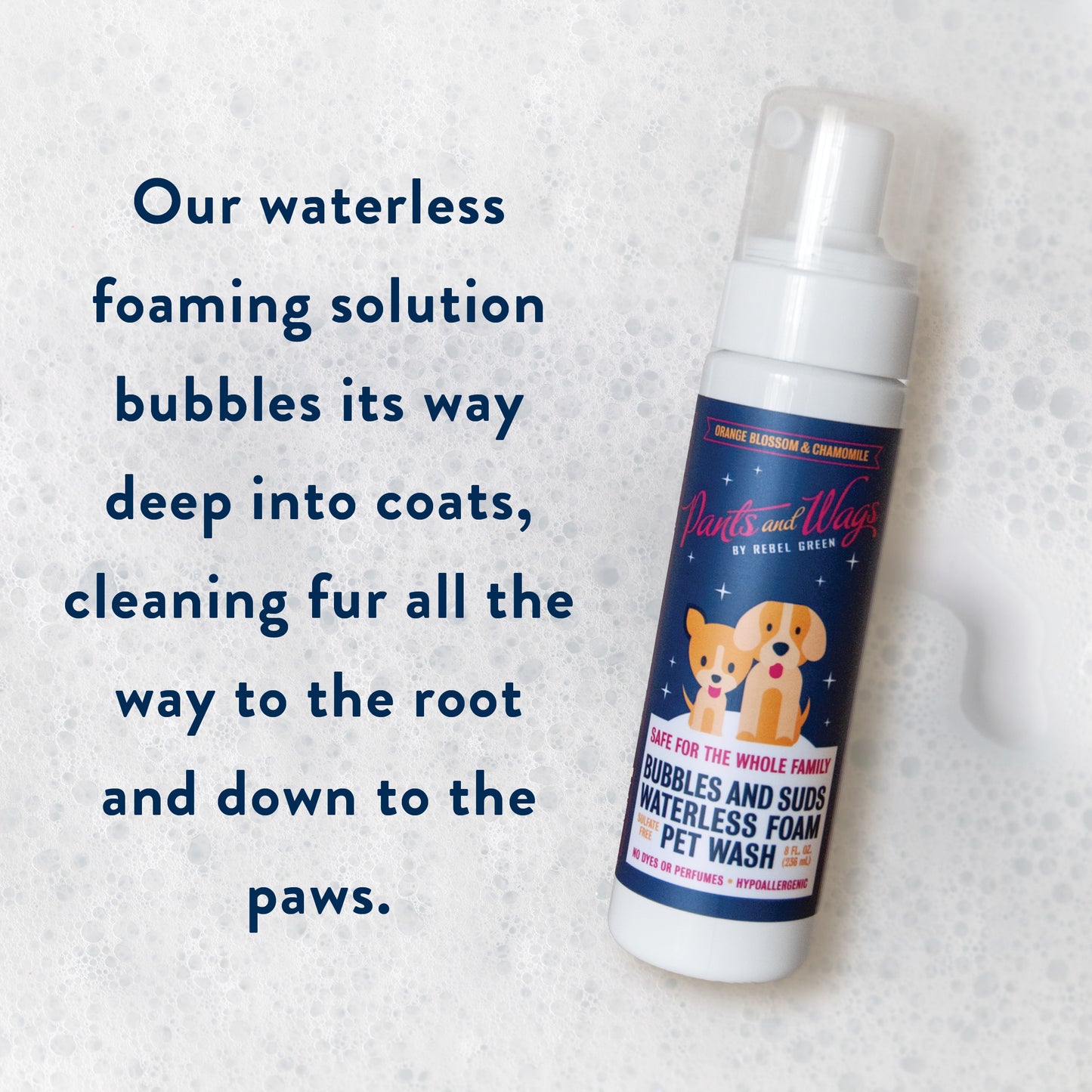BUBBLES AND SUDS WATERLESS FOAM PET WASH 8oz - 2pk