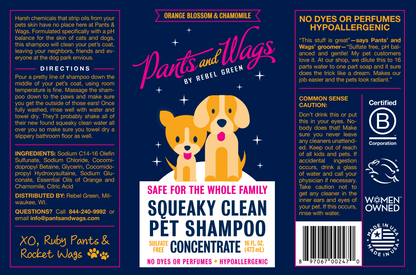 SQUEAKY CLEAN PET SHAMPOO CONCENTRATE 16oz - 2pk